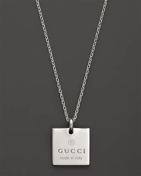 gucci necklace square pendant